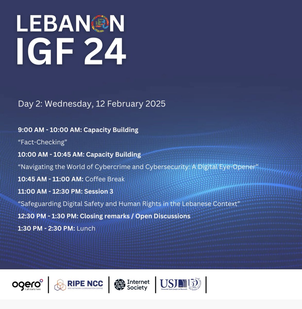 It’s tomorrow!
Join us igflebanon.org/registration/