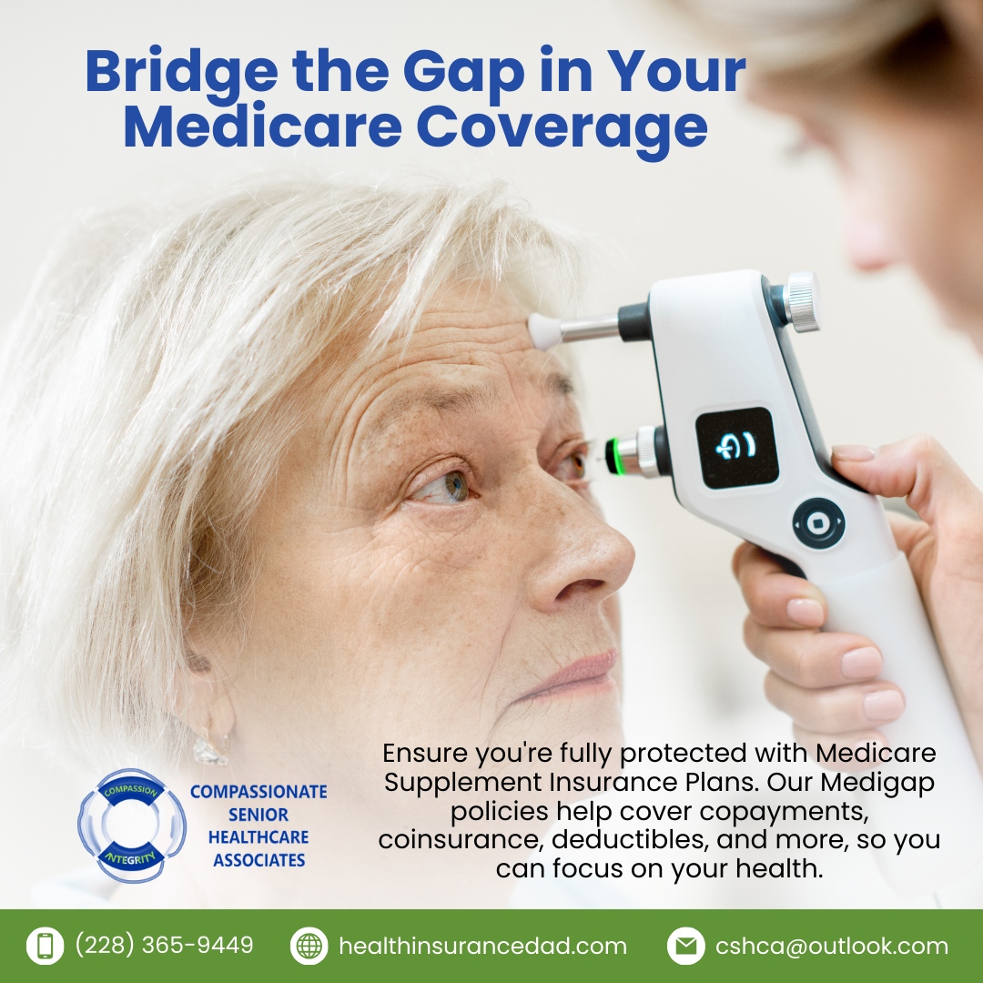 Bridge the gap in your Medicare coverage with ease! 🌉 

Our Medicare Supplement Insurance Plans (Medigap) help cover copayments, coinsurance, deductibles, and more.

Stay fully protected so you can focus on what matters most—your health. 

Let us help you find the right plan!