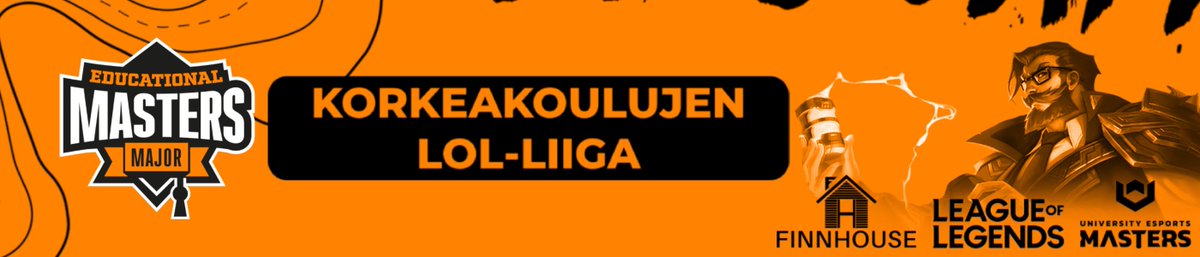 Korkeakoulujen League of Legends -liiga – Educational Masters
Ilmoittautuminen on nyt auki!*

Osallistumisvaatimukset:

- Kaikkien joukkueen pelaajien tulee opiskella samassa korkeakoulussa.
- Ammattilaispelaajat eivät ole sallittuja.
- Ilmoittautuminen tulee tehdä määräaikaan