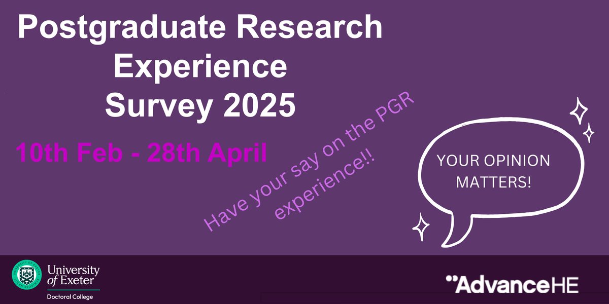 Uni of Exeter Doctoral College (@exeterdoctoral) on Twitter photo 📢Postgraduate Researcher Experience Survey (PRES) is open! Tell us what is and isn't working so we can enhance the postgraduate researcher experience at <a href="/UniofExeter/">University of Exeter</a> 🎓 Check your emails now to find your unique URL link to the survey 📧 📢Postgraduate Researcher Experience Survey (PRES) is open! Tell us what is and isn't working so we can enhance the postgraduate researcher experience at <a href="/UniofExeter/">University of Exeter</a> 🎓 Check your emails now to find your unique URL link to the survey 📧