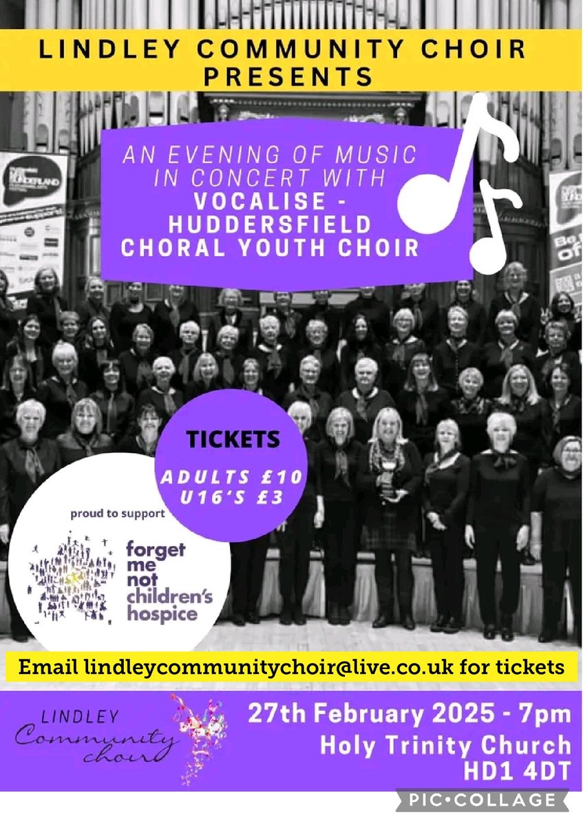 Lindley Community Choir (@lindleycomchoir) on Twitter photo Can you come and support <a href="/ForgetMNotChild/">ForgetMeNotChildren</a> on Thurs 22nd Feb?
We would love to see you at our concert with <a href="/HudChoralYouth/">Huddersfield Choral Youth Choirs</a>! Come along for a fabulous evening of music and help raise much needed funds to support local families. Details below 👇 Can you come and support <a href="/ForgetMNotChild/">ForgetMeNotChildren</a> on Thurs 22nd Feb?
We would love to see you at our concert with <a href="/HudChoralYouth/">Huddersfield Choral Youth Choirs</a>! Come along for a fabulous evening of music and help raise much needed funds to support local families. Details below 👇