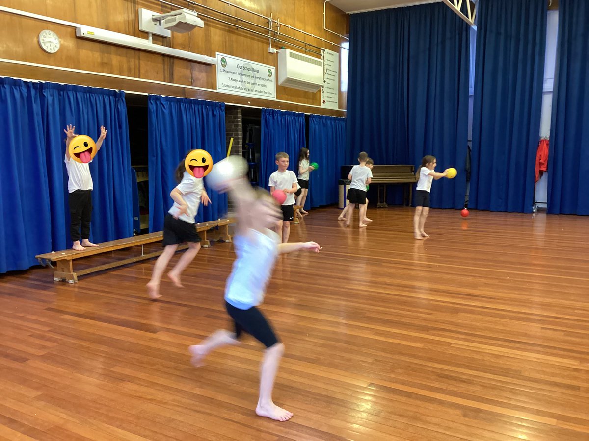 Some great action shots in dodgeball today!