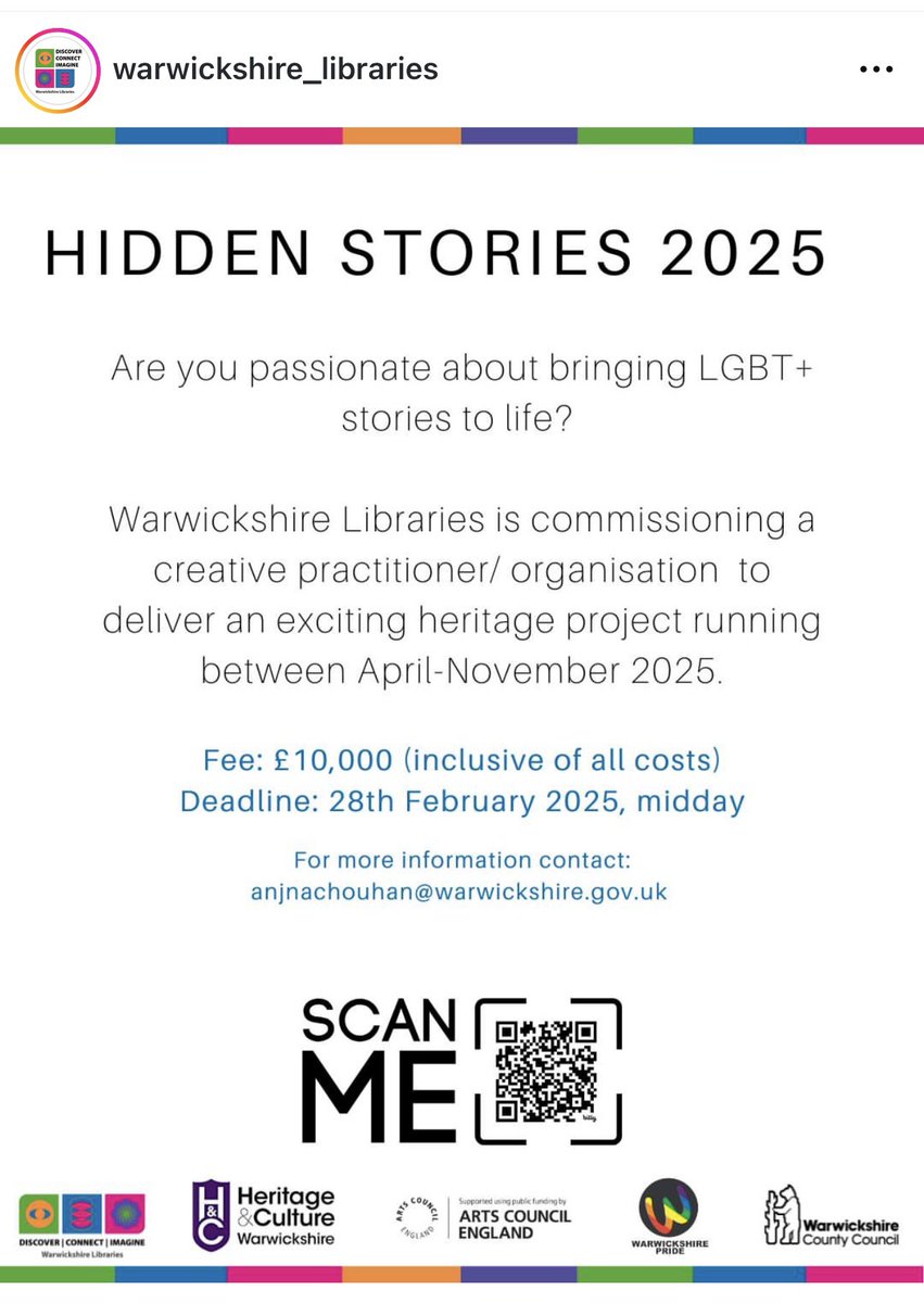 Iqbal Hussain #NorthernBoy (@ihussainwriter) on Twitter photo A pretty amazing opportunity here. From <a href="/warkslibraries/">Warwickshire Libraries</a> . Bringing #LGBTQ stories to life. Closing date 28 Feb. A pretty amazing opportunity here. From <a href="/warkslibraries/">Warwickshire Libraries</a> . Bringing #LGBTQ stories to life. Closing date 28 Feb.