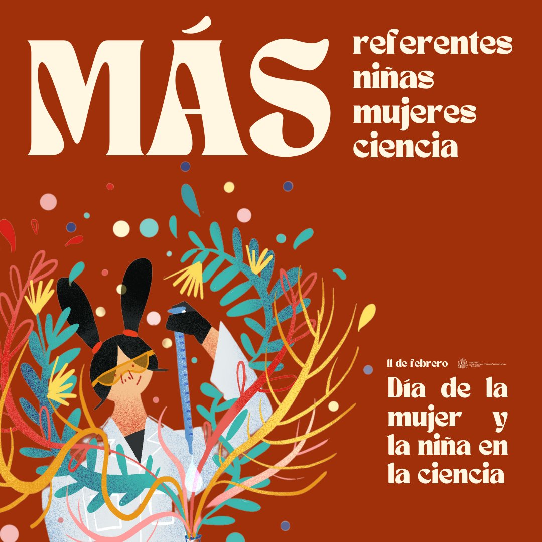 👩‍🔬Más referentes
👩‍💻Más niñas
👩‍🚀Más mujeres

Hoy, #11F, reafirmamos nuestro compromiso con la participación de las mujeres en la ciencia y la tecnología, y el impulso de la vocaciones STEAM en nuestras estudiantes.

#11F #DíadelaMujerylaNiñaenlaCiencia