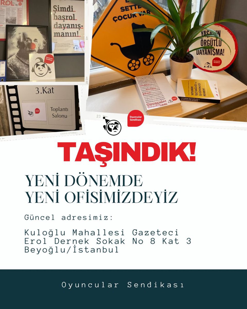 Oyuncular Sendikası (@oyuncusendika) on Twitter photo Yeni adresimize bekliyoruz!
#OyuncularSendikası Yeni adresimize bekliyoruz!
#OyuncularSendikası
