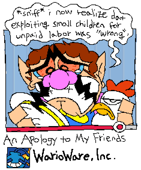 geminican_'s tweet photo. wario's apology video https://t.co/GcM8RJjIij