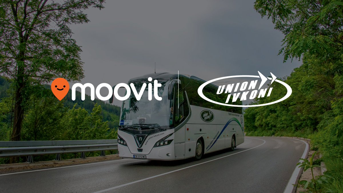 We've partnered with Union Ivkoni, Bulgaria's biggest bus carrier, to streamline intercity journey planning and payment across Europe! 🚍 🌍

Moovit users can now plan, pay for, and navigate Union Ivkoni journeys directly in the Moovit app.