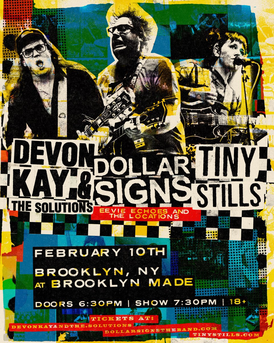 Brooklyn Made Bushwick (@bkmadebushwick) on Twitter photo TONIGHT: Devon Kay & The Solutions, <a href="/DollarSignsBand/">dollar signs the band</a>, and Tiny Stills with Eevie Echoes. Grab your tickets now: bit.ly/48PBnOs TONIGHT: Devon Kay & The Solutions, <a href="/DollarSignsBand/">dollar signs the band</a>, and Tiny Stills with Eevie Echoes. Grab your tickets now: bit.ly/48PBnOs