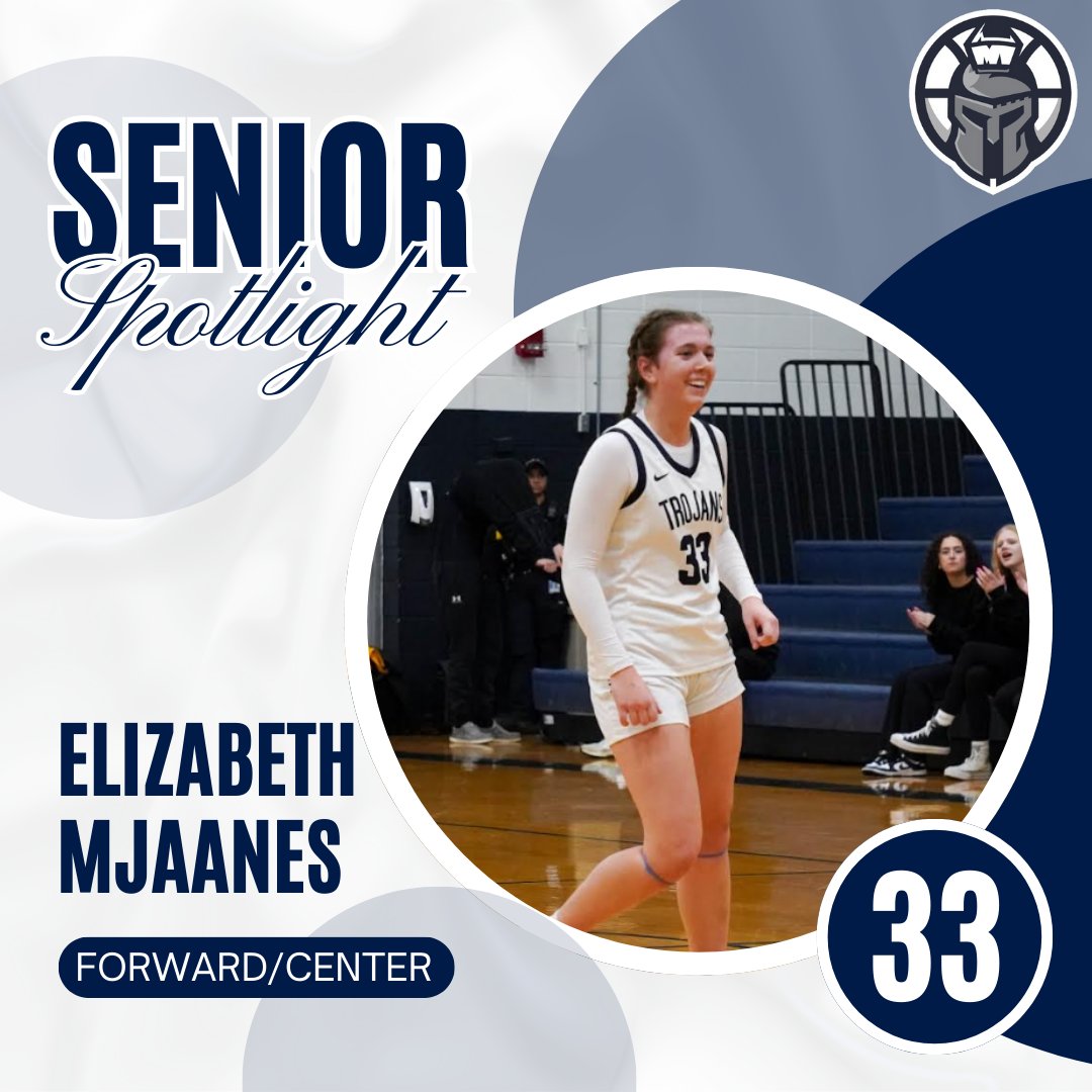 Senior Spotlight #7 - <a href="/ellie_mjaanes/">Ellie Mjaanes</a>.  Ellie is a 4 year varsity player.  She is one of the finest leaders I have ever met.  She works daily to hold herself and her teammates accountable.  Next year, she will play basketball at <a href="/LehighWBB/">Lehigh Women's Basketball</a>  and study Psychology. Thank you, Ellie!