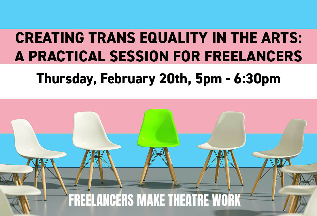 Free online talk + Q&amp;A: 

Join CN Lester - artistic freelancer and trans researcher, educator and activist - to discuss how we can work towards true trans equality across the artistic sector. 

Thu, Feb 20, 5pm - 6:30pm. 

Reserve your spot: eventbrite.com/e/creating-tra…