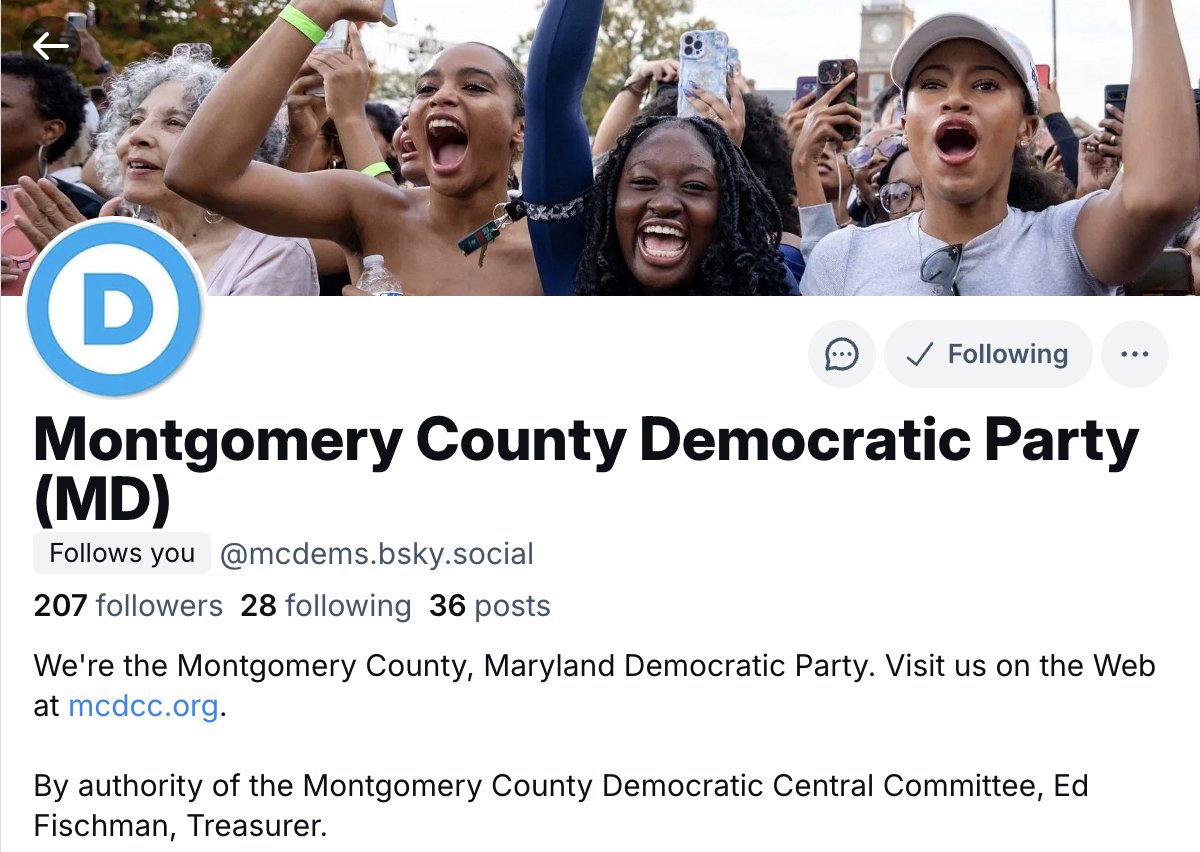 Montgomery County (MD) Democratic Party tweet media