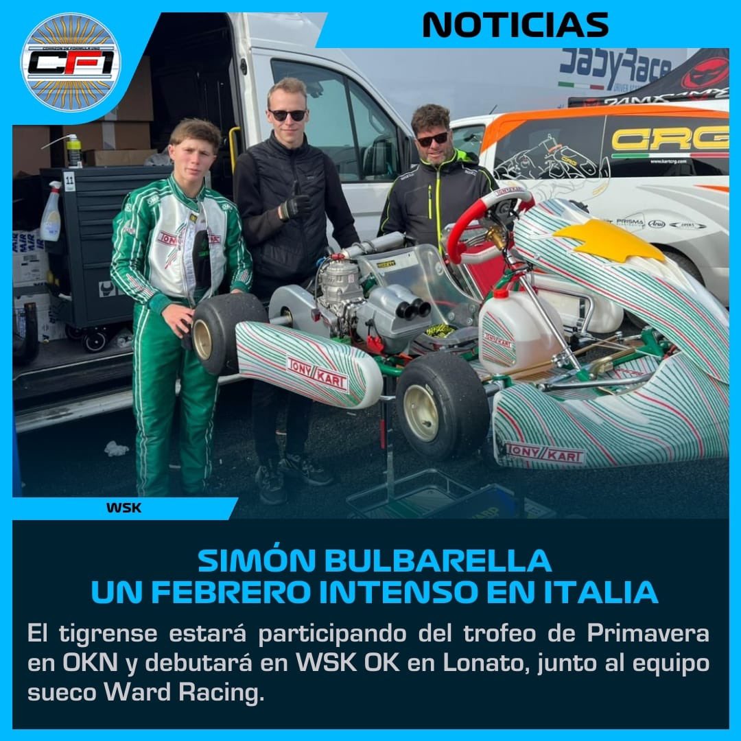 Corazondef1's tweet photo. #WSK 
Otro de los pilotos argentino que apunta un 2025 en Europa 

Los detalles 👉🏻 https://t.co/GatW3m5NID

#MonoBulbarella #wardracing #Argentina #karting https://t.co/WOp68Fmnoq