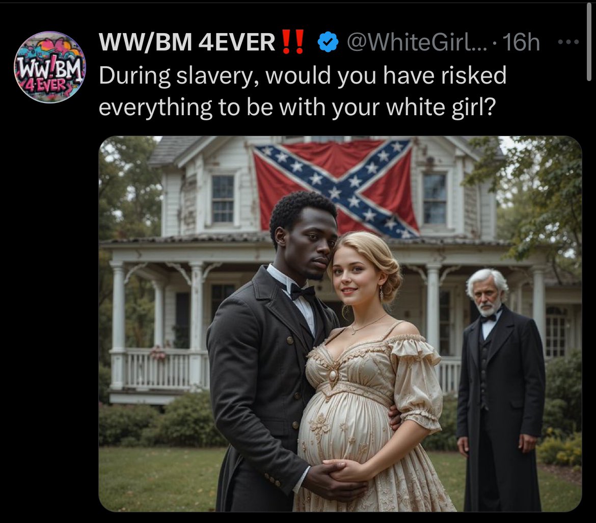 bigrigisacoward's tweet photo. @thebasedteman @CalvinTheCoon Notice how they’re quick to call blck women bed wenches and massas slaves but they’re oddly quiet about this content👇👇 https://t.co/Ak4EMdJO5R