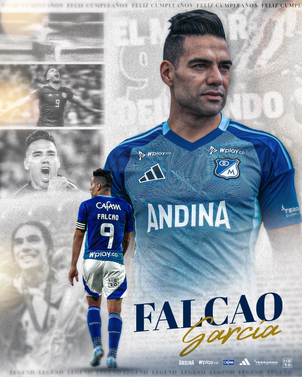 El 10 de febrero de 1986 nació en Santa Marta el Tigre… Radamel <a href="/FALCAO/">Radamel Falcao</a> García. 🥳🎂💙🙌

¡Felices 39 años Tigre! 🐯Ⓜ️✨ ¡Que sea un año lleno de más goles, alegría y sueños cumplidos! 

¡ESTE ES EL EQUIPO DE RADAMEL! 🤩💙🔥