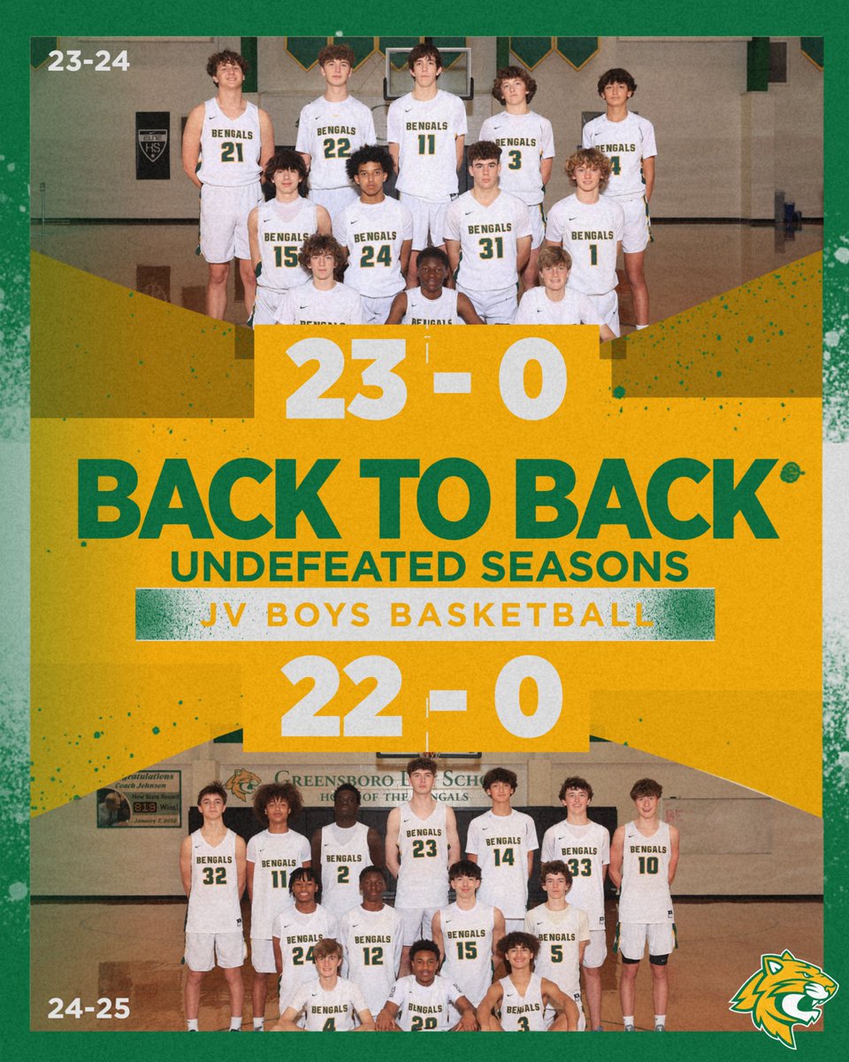 CoachJ1977's tweet image. Our JV team just capped off back to back undefeated seasons and their win streak currently sits at 50 games going back to January 2023! #gdshoopfam