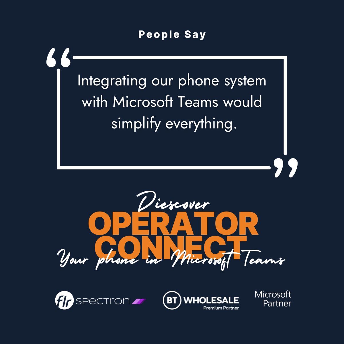 FLRSpectronLtd's tweet photo. Operator Connect lets you manage calls directly within Microsoft Teams, bringing simplicity and efficiency to your business communications.

Learn more: https://t.co/PZw2jrACkf 

#operatorconnect #microsofteams #simplifiedcommunication #businessefficiency #unifiedcommunications https://t.co/ltAHfak3rS