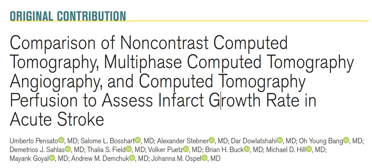 johanna_ospel's tweet photo. Ever wondered how to measure #infarct growth in acute #stroke using pragmatic #neuroimaging?🤔🔍 @UPensato got you covered💡‼️
https://t.co/0PeesY7rlH #neurorad #neuroIR @StrokeAHA_ASA @DCNSNeuro https://t.co/9ygHbzDKZk