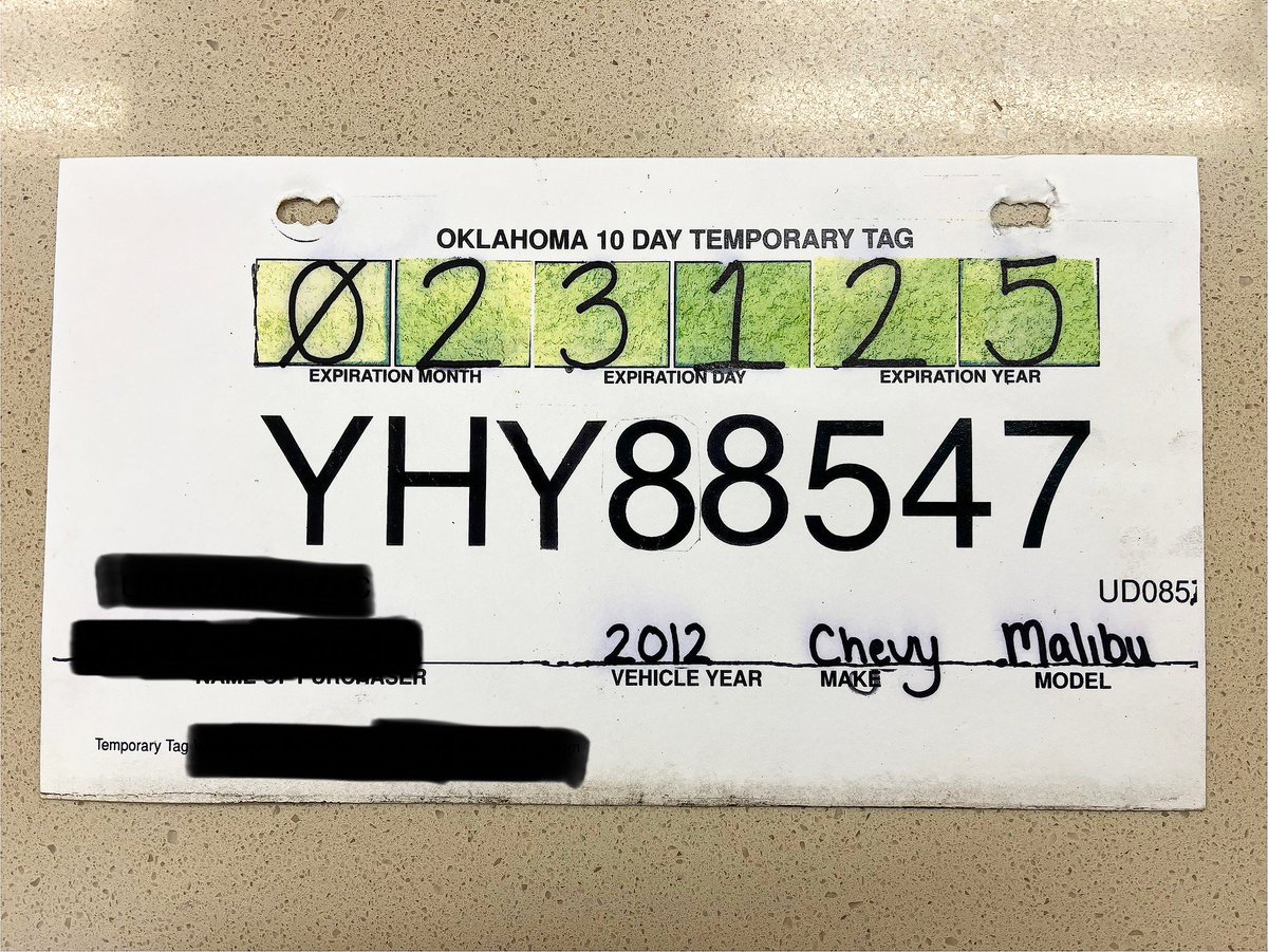 MoorePolice's tweet image. 🚨#findtheerror #ChallengeChallenge🚨
🧐Can you guess why #MPD stopped this car for its temporary tag? Happy Monday, everyone, don&apos;t forget to be safe and drive smart. Comment when you spot it but try not to spoil it for the others! #canyouseeit