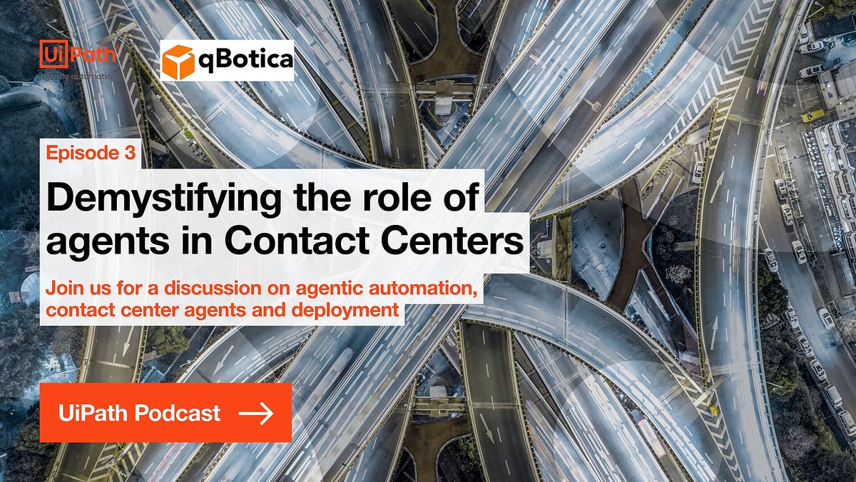 SusanGreene1's tweet photo. A new episode is live! Join Rufino Chiong, @UiPath EMEA Practice Director for CX &amp; Contact Center, and guests Mahesh Vinayagam &amp; Huw Williams from qBotica as they discuss #AgenticAutomation in our Demystifying the CX &amp; Contact Center podcast - https://t.co/PU8DCVohEy. https://t.co/qn3nVwcNJy