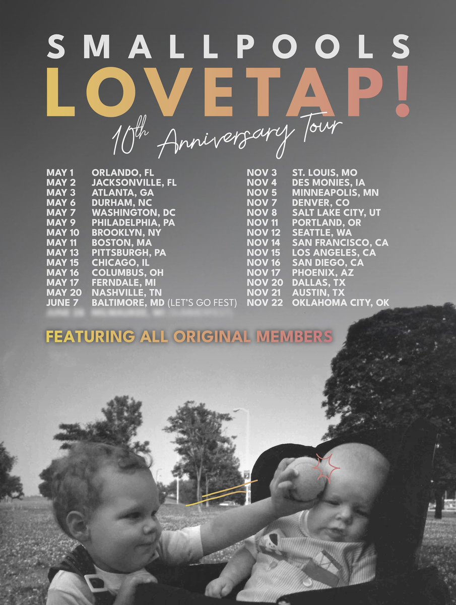 Our debut album LOVETAP! turns 10 years old this year and we’ll be hitting the road with our original line up to play it in it’s entirety! This will be our last tour for a while and we look forward to seeing you out there to celebrate these last 12 (!!) years with us. On sale Fri