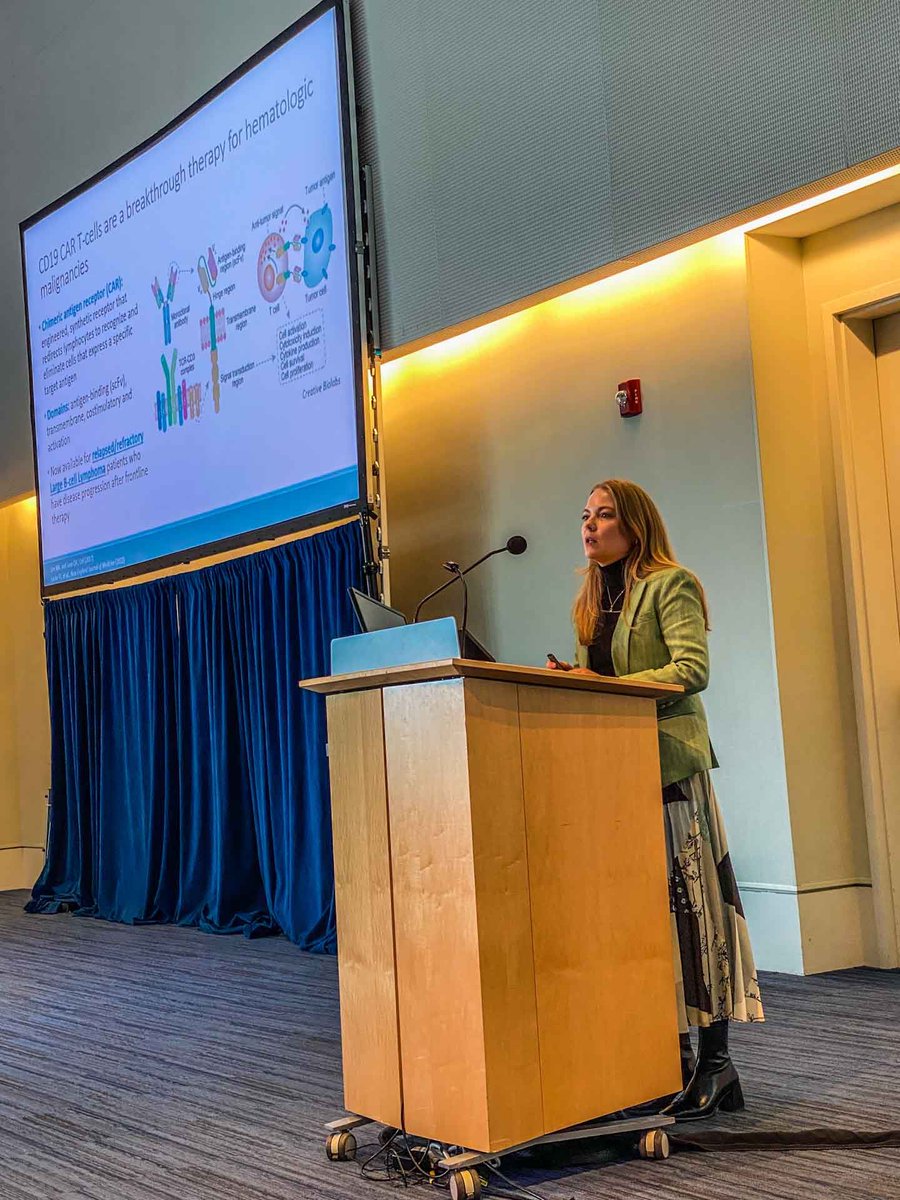 Emily Blaum from <a href="/ClevelandClinic/">Cleveland Clinic</a> presenting data on how the oral microbiome might be used as a biomarker in CAR T-cell therapy at the 3rd Annual Case Comprehensive Cancer Center Microbiome Workshop
<a href="/caseccc/">Case Comp Cancer Ctr</a> <a href="/cwru/">Case Western Reserve</a> #microbiome