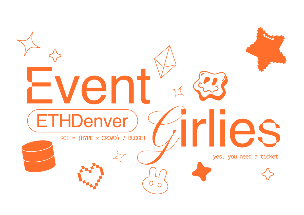 Event Girlies (and guys) at ETH Denver, this one’s for you! ✨

if you organize events in web3, come connect with others who get it.

☕️ join us for coffee, brunch &amp; exclusive (very cool) merch, we’re so excited to meet you and show you what we’re working on!

casual vibes—stop