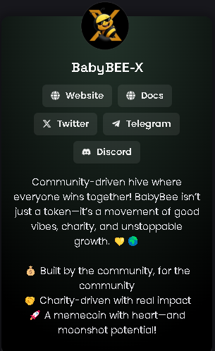 smarthivex's tweet photo. Enhanced token info in @dexscreener. The hive is awakening! 🐝🐝 #MemeCoinSeason2025  #CommunityPower #PurposeDriven https://t.co/SdzhPLCWDq