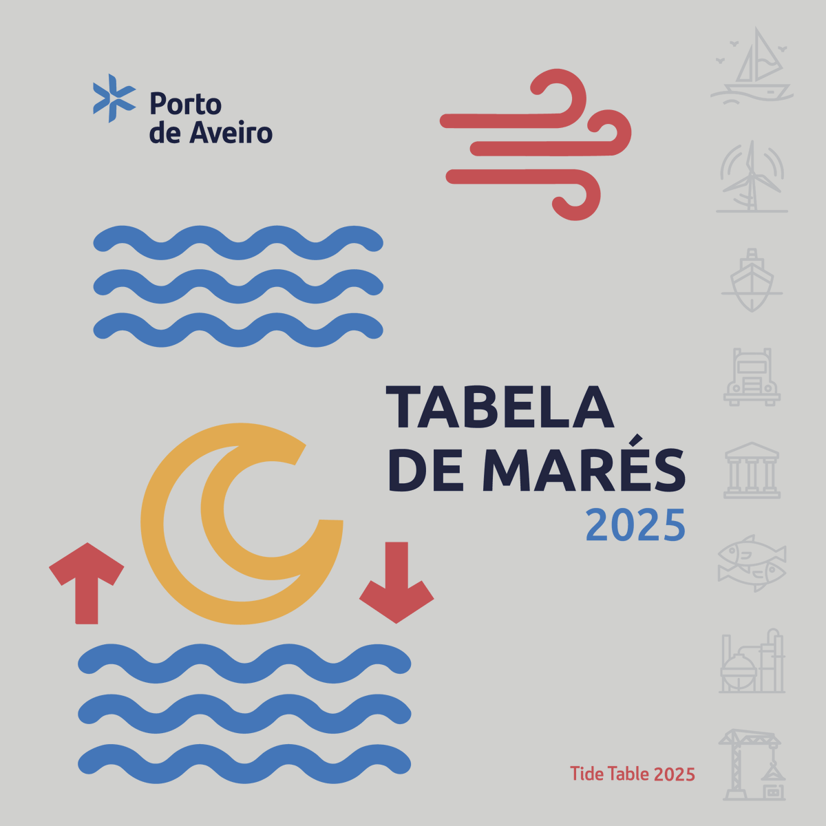 📢 A Tabela de Marés do Porto de Aveiro para 2025 já se encontra disponível online.
Descarregue aqui: 👇
swki.me/O5UBpBtQ

Esta publicação não substitui as publicações oficiais do Instituto Hidrográfico.

#SomosPortoDeAveiro #TabelaDeMarés