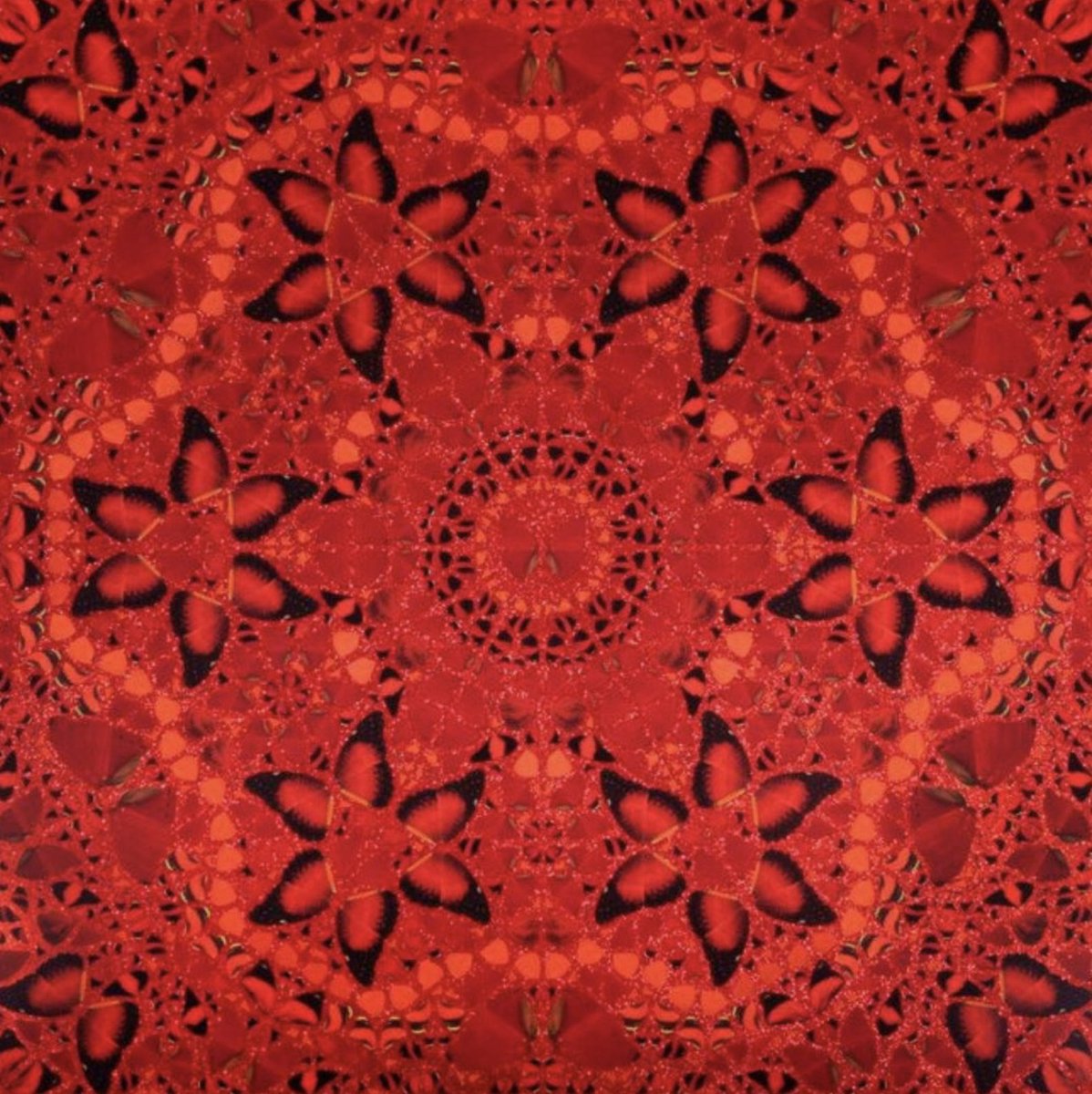 Indelibleart's tweet photo. A piece by renowned artist Damien Hirst! 'Wu Zetian' is a captivating giclee print on aluminium. This bold work is now available for £7500. Don't miss the chance to own a piece by one of Britain's most influential contemporary artists. #DamienHirst #ContemporaryArt #ArtCollectors https://t.co/bWCDrmHYqV
