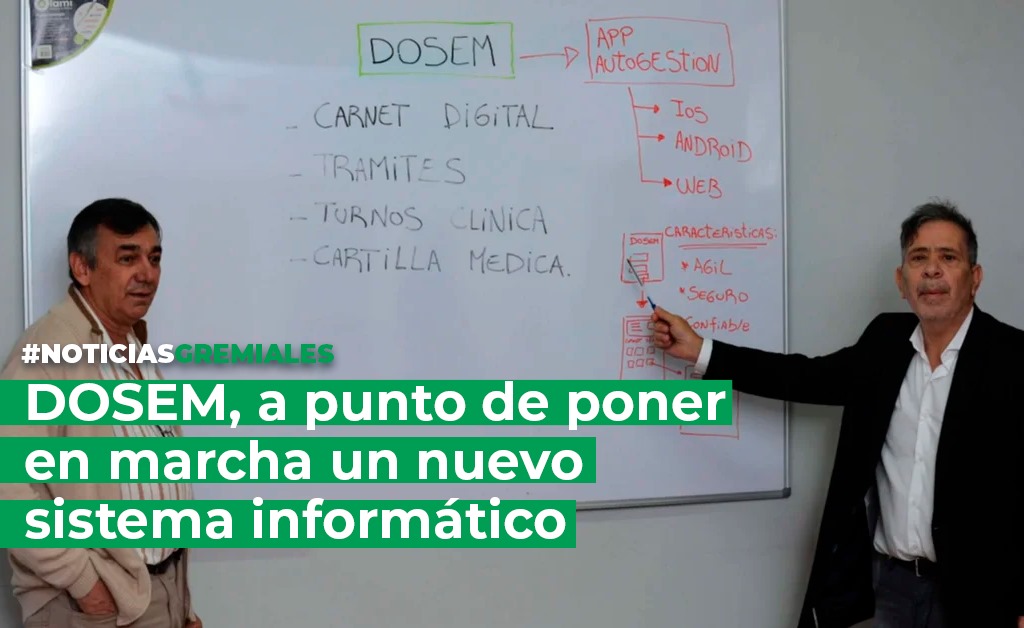 💡 #NoticiasGremiales "DOSEM, a punto de poner en marcha un nuevo sistema informático"

👉 Después de ansiadas esperas, algunos contratiempos lógicos y sucesivas reuniones técnicas y administrativas, se acerca la inauguración de un nuevo sistema informático para todos los