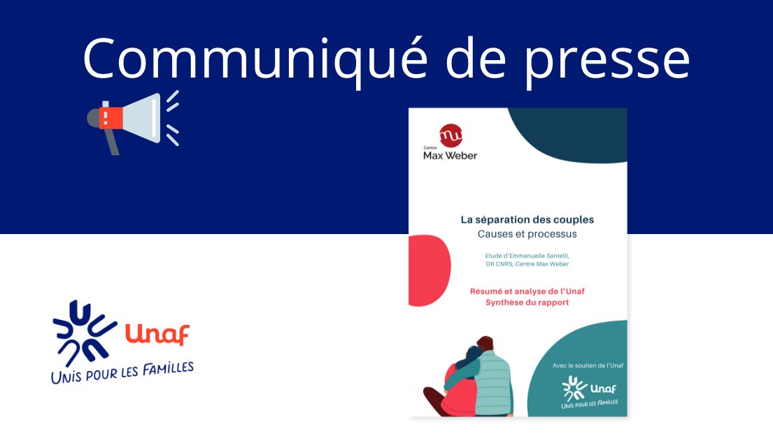 L’Unaf publie 1 étude inédite sur les causes des séparations. Les modèles conjugaux évoluent vers + d’égalité. Les politiques publiques et le monde du travail doivent soutenir cette évolution. La répartit° des rôles au sein du couple nécessite +de dialogue
unaf.fr/ressources/st-…