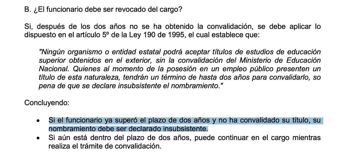 PalomaValenciaL's tweet photo. #ATENCION | Función Pública nos confirma que Jaime Dussan debe ser declarado 𝐈𝐍𝐒𝐔𝐁𝐒𝐈𝐒𝐓𝐄𝐍𝐓𝐄 porque NO cumple con los requisitos para ser presidente de entidad 👇

¿Qué está esperando la junta directiva para pronunciarse?

Abro hilo 👇 https://t.co/rM0ZeDFGkR
