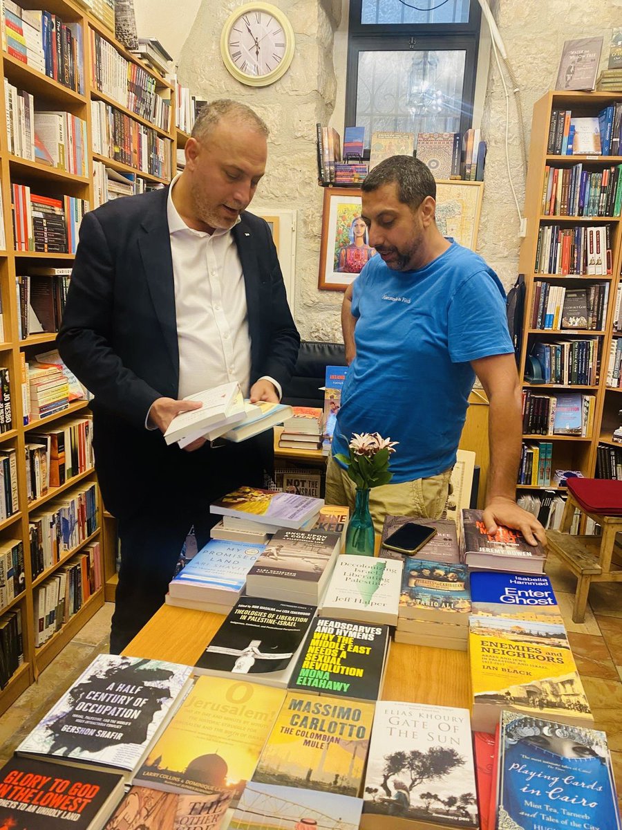 We condemn in the strongest terms the arrest of my friends Mahmoud Muna and Ahmad Muna, Palestinian booksellers and owners of Jerusalem’s Educational Bookshop, by Israel’s occupation authorities.

The arrests of Mahmoud and Ahmad is a stark reminder of the ongoing campaign to