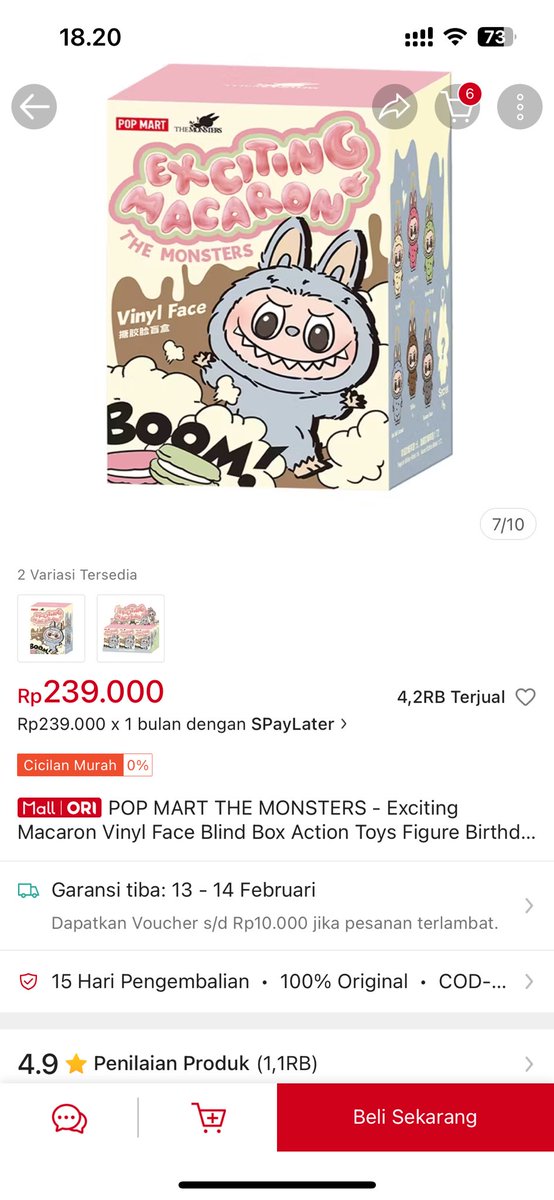 waodeevi_'s tweet photo. Labubu v1 restock, lama juga habisnya🤣
#zonauang #zonajajan https://t.co/16E6GZAtDW