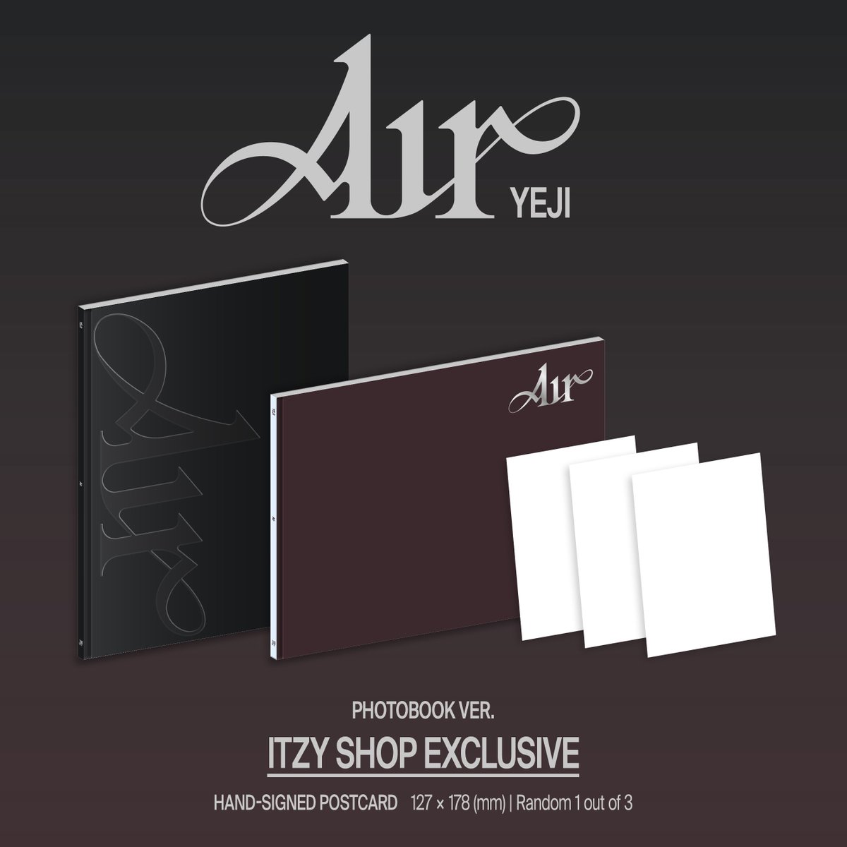 🌬️YEJI <AIR> itzy shop exclusive hand-signed postcards ༄ 3 types