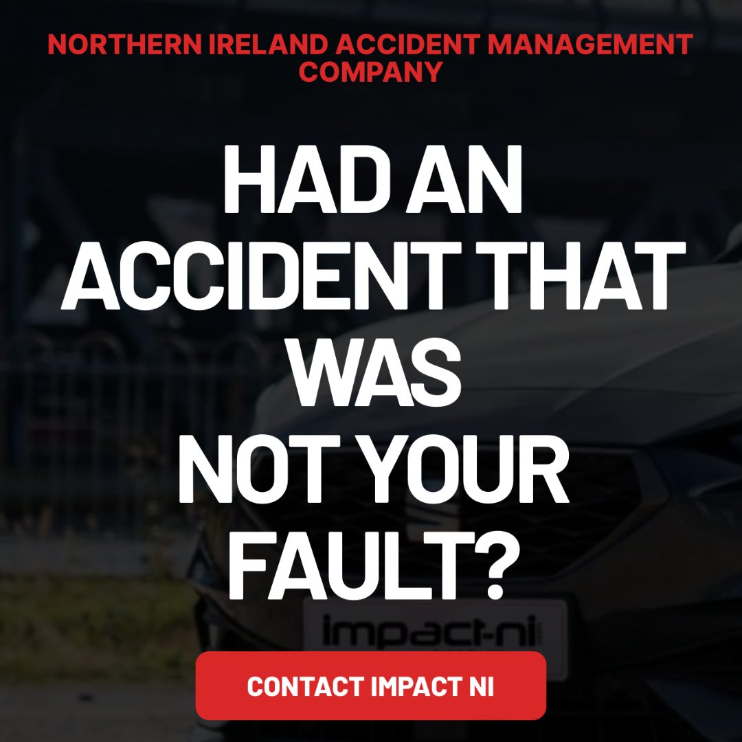 ⚠️ Had an accident that wasn’t your fault? Let us handle it!

‼️ Don’t let the stress of a crash slow you down. Impact-NI takes care of your claim, replacement car, recovery and repairs

🤝 All at NO COST to you.