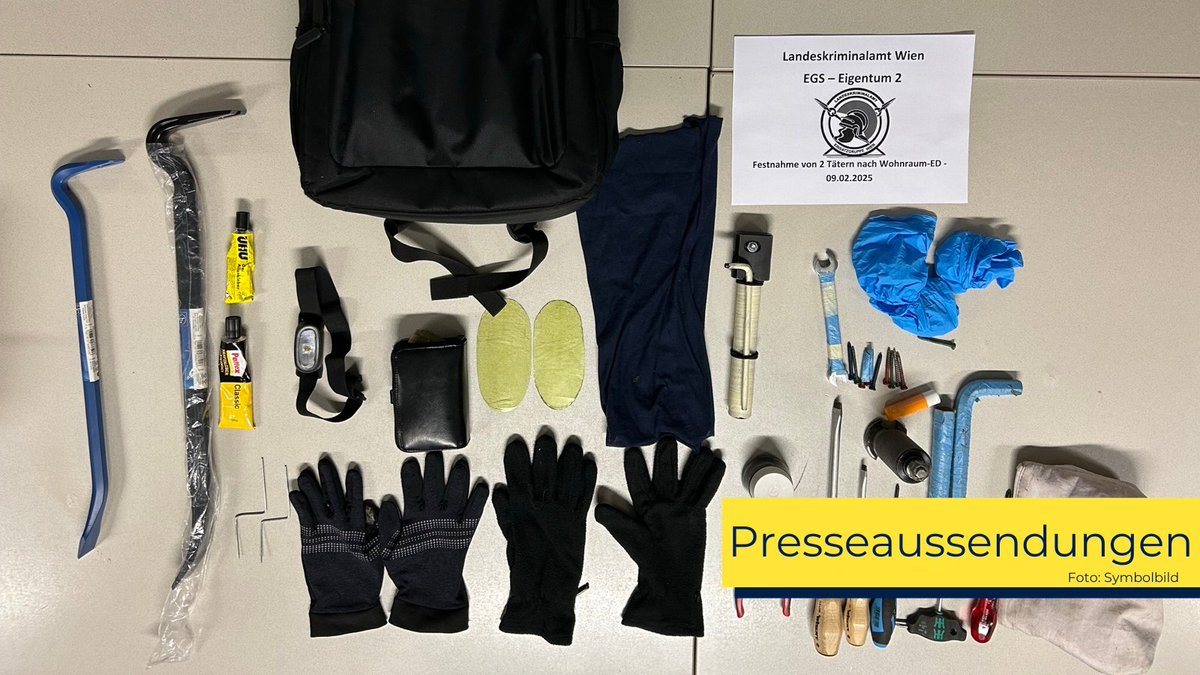 LPDWien's tweet photo. Unsere EGS konnte gestern Nacht zwei hochprofessionell agierende Wohnungseinbrecher nach begangener Tat in #Hernals festnehmen. In anderen Bezirken gingen uns Täter nach PKW- und Geschäftseinbrüchen ins Netz.

Alle Infos: ➡ #Presseaussendungen https://t.co/bOO4mlbtTN https://t.co/QTI7Y59JTA