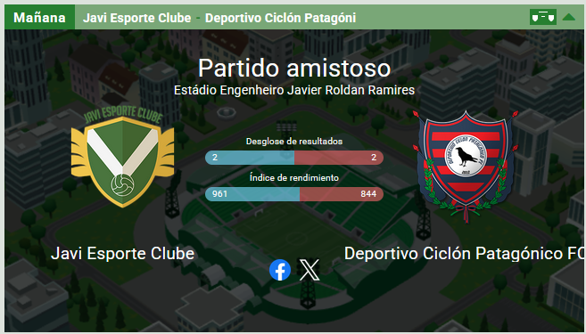 Esta semana Javi Esporte Clube recibira a Deportivo Ciclón Patagónico FC🇦🇷 en un amoistoso en el Estádio Engenheiro Javier Roldan Ramires y esperamos que sea un buen partido para seguir entrenando a nuestros muchachos