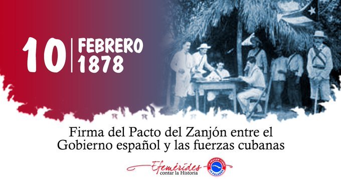 DrRobertoMOjeda's tweet photo. Un día como hoy de 1878 se firmó el Pacto del Zanjón, una paz sin independencia ni abolición de la esclavitud. Pero el destino de #Cuba no lo marcó ni lo marcará el Zanjón, sino la viril Protesta de Baraguá. ¡De ella somos herederos! #CubaViveEnSuHistoria https://t.co/QRFEJu2J5Y