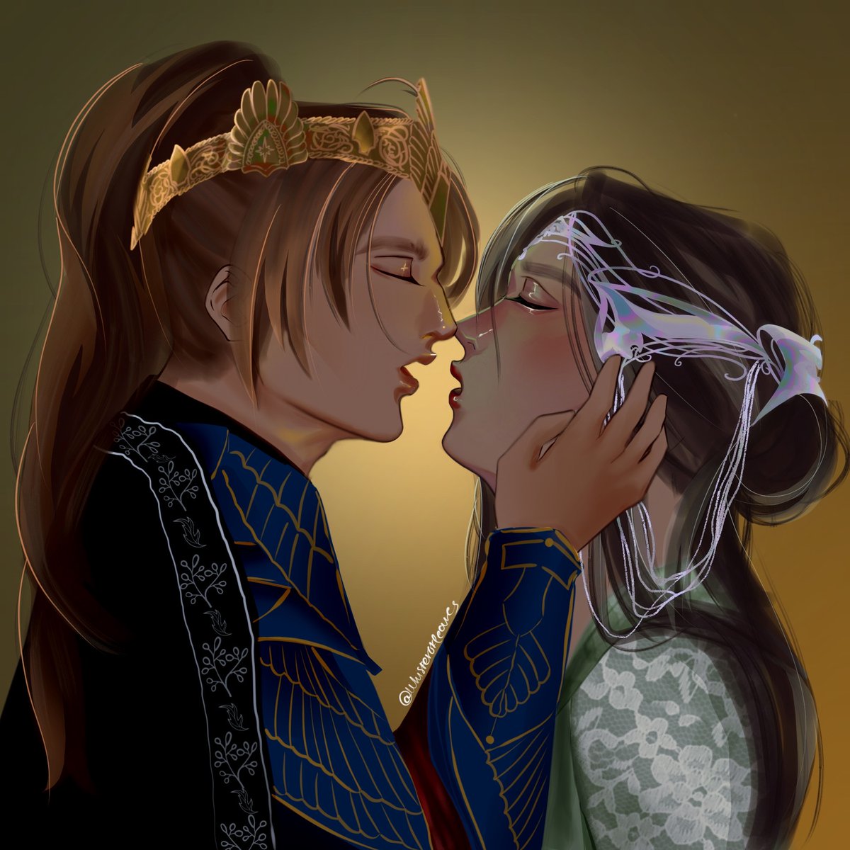 Day 2 of #PeiMingWeek2025: 
Marriage❤

I wanted to recreate the famous Aragorn and Arwen scene from the Lord of The Rings but with #PeiMing and #YushiHuang 

#tgcf #peihuang #裴茗 #雨师篁 #PeiMingBday