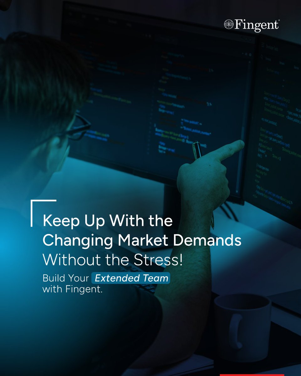 Fingent's tweet image. Fingent’s extended teams are designed to support businesses walk that extra mile towards success, stress-free!
Read for more! fingent.com/offshore-devel…
#OffshoreDevelopmentCenter  #Fingent
