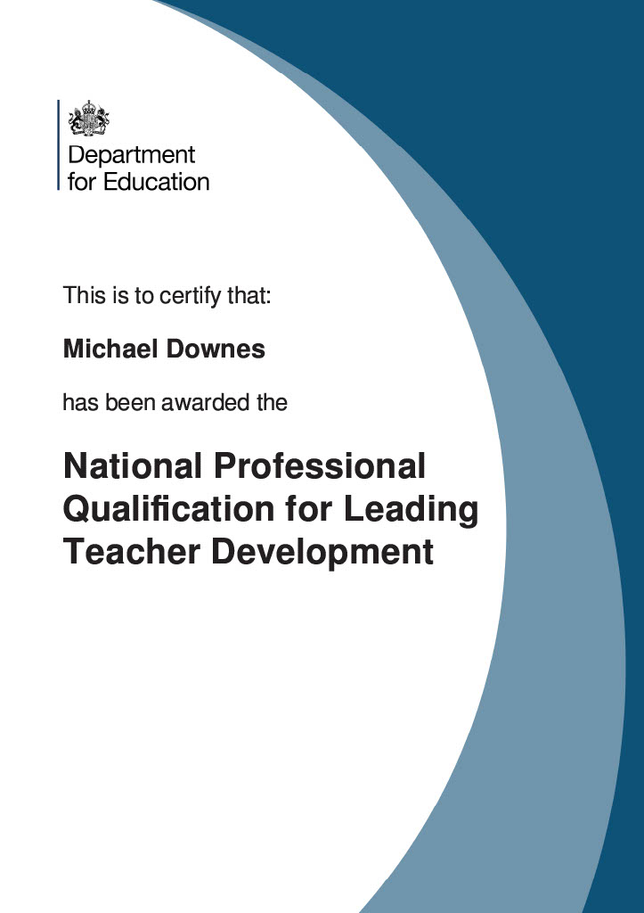 I am pleased to announce that I have just been awarded an NPQ for Leading Teacher Development from the DfE. All the hard work throughout the course has finally paid off. Excited to see how I can apply the knowledge and skills that I learned moving forward