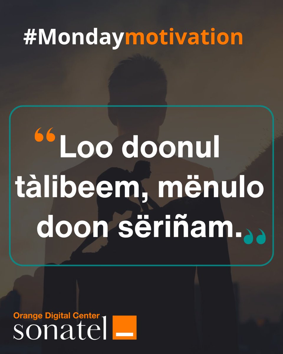 ODCSenegal's tweet photo. #MondayMotivation

Personne ne naît expert, même les maîtres ont été élèves un jour ! 🎓 
Et toi, t’apprends quoi de nouveau en ce moment ? Partage avec nous ! ⬇️

#OrangeDigitalCenter
#AmalNjariñAskanWi https://t.co/FToNafC80V