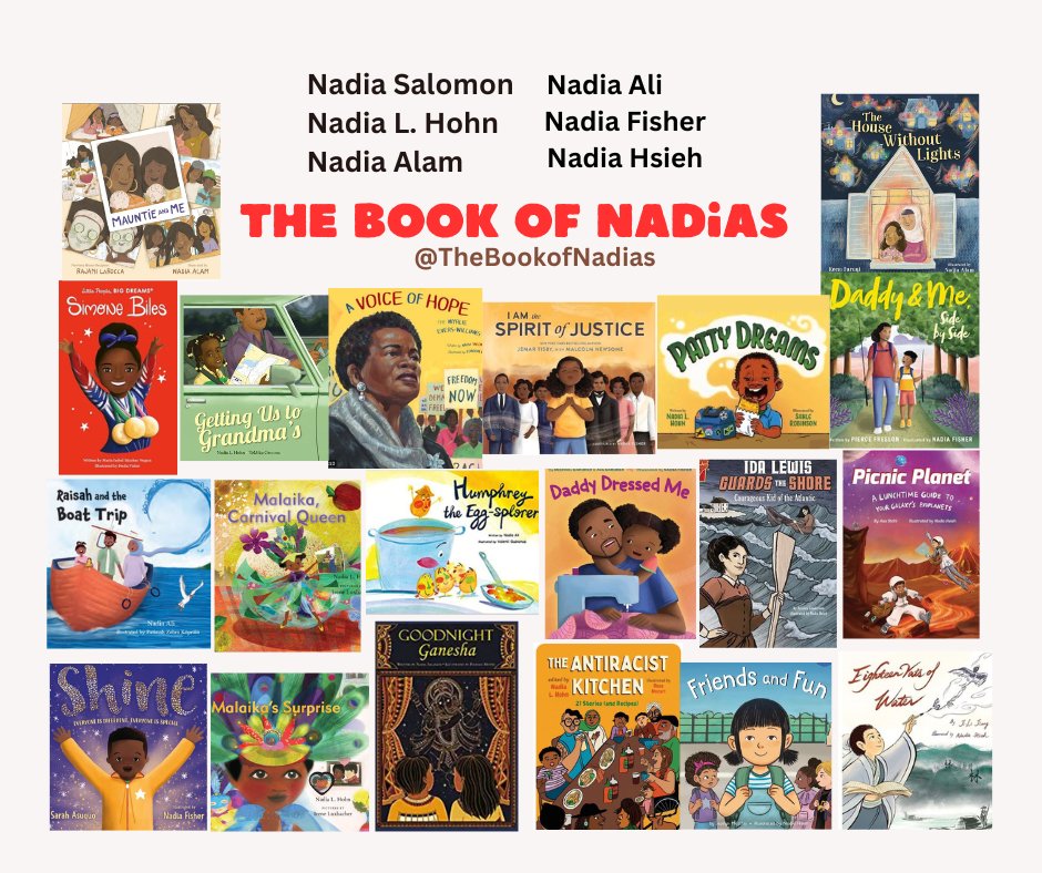 Check out these fabulous books in 2025!
<a href="/TheBookofNadias/">OFFICIAL TheBookofNadias</a>  #NadiasWhoWrite #NadiasWhoIllustrate
<a href="/nadialhohn/">Nadia L. Hohn #TheAntiracistKitchen #Malaikaseries</a> @Nadia_Salomon <a href="/NadiaHsieh1/">Nadia Hsieh</a> <a href="/ariadelsole/">Nadia Fisher</a> <a href="/NadiaAwriter/">Nadia Ali</a> IG@nadiabmad