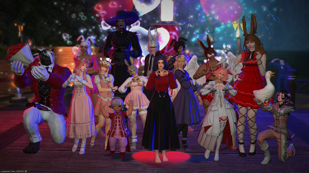 Hollow_FFXIV's tweet photo. Feelin’ that Valentione love with the FC! 💜

(They requested I keep the “Housing Enthusiast” in the shot, can you find him?)

| #Miqo | #Miqote | #Viera | #FemRoe | #Roegadyn | #Hyur | #AuRa | #Lalafell | #Hrothgar | #GPOSERS | #Gposer | #EorzeaPhotos | #FFXIVGposers | https://t.co/FtEANcUDtO