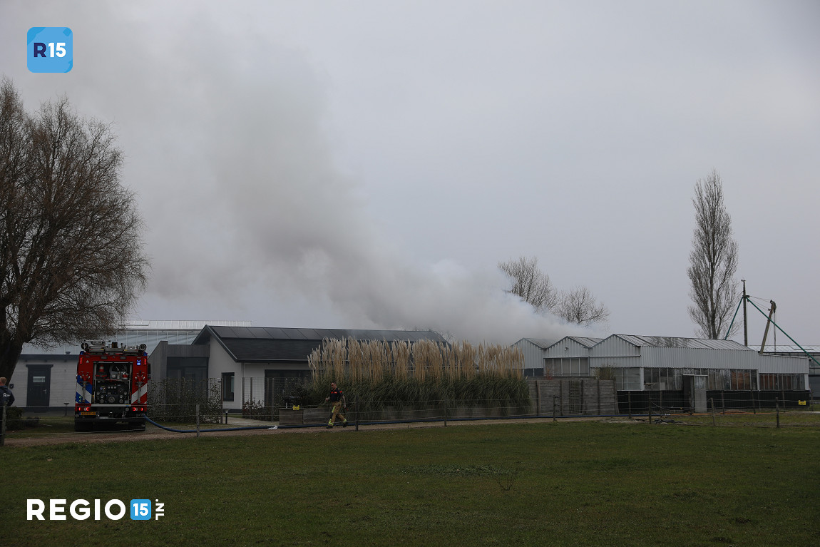 Brand in kas in Honselersdijk