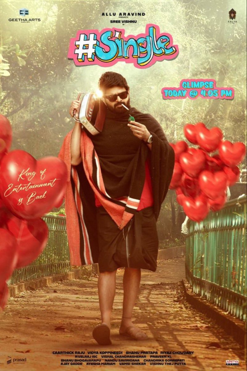 Vishal Chandrashekhar (@composer_vishal) on Twitter photo Our Wild SINGLE is here!👑
#Single Glimpse Out Now🔥
youtu.be/d3bbZsRTxNk
<a href="/sreevishnuoffl/">Sree Vishnu</a> <a href="/TheKetikaSharma/">Ketika Sharma</a> <a href="/i__ivana_/">Ivana</a> #AlluAravind <a href="/caarthickraju/">Caarthick Raju</a> #VidyaKoppineedi <a href="/vennelakishore/">vennela kishore</a> <a href="/bhanu_pratapa/">Bhanu Pratapa</a> <a href="/VelrajR/">rvelrajcinematograph</a> <a href="/Cinemainmygenes/">Editor PraveenKl</a> <a href="/GaddeAjay/">Ajay Gadde</a> <a href="/GeethaArts/">Geetha Arts</a> <a href="/KalyaFilms/">Kalya Films</a> <a href="/adityamusic/">Aditya Music</a> Our Wild SINGLE is here!👑
#Single Glimpse Out Now🔥
youtu.be/d3bbZsRTxNk
<a href="/sreevishnuoffl/">Sree Vishnu</a> <a href="/TheKetikaSharma/">Ketika Sharma</a> <a href="/i__ivana_/">Ivana</a> #AlluAravind <a href="/caarthickraju/">Caarthick Raju</a> #VidyaKoppineedi <a href="/vennelakishore/">vennela kishore</a> <a href="/bhanu_pratapa/">Bhanu Pratapa</a> <a href="/VelrajR/">rvelrajcinematograph</a> <a href="/Cinemainmygenes/">Editor PraveenKl</a> <a href="/GaddeAjay/">Ajay Gadde</a> <a href="/GeethaArts/">Geetha Arts</a> <a href="/KalyaFilms/">Kalya Films</a> <a href="/adityamusic/">Aditya Music</a>