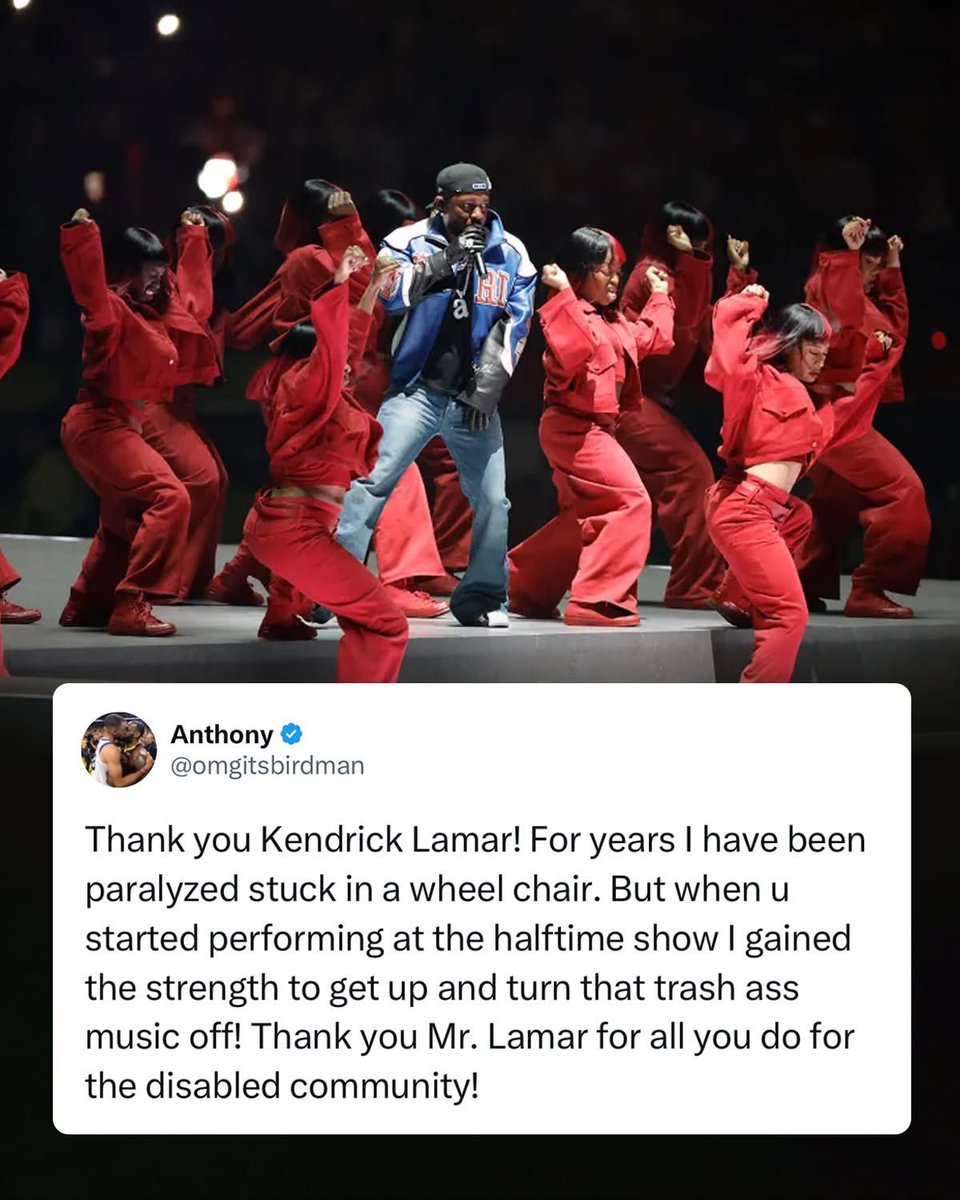 TxxReal's tweet photo. 😂 #SuperBowlLIX @iamstillpunch @kendricklamar you was teasing “a minor” a and referencing not like us so much you might as well had @Drake replica in your performance he living rent free in your head he didn’t even perform and he was the halftime main event and your outfit trash https://t.co/VBWgE9UT0O