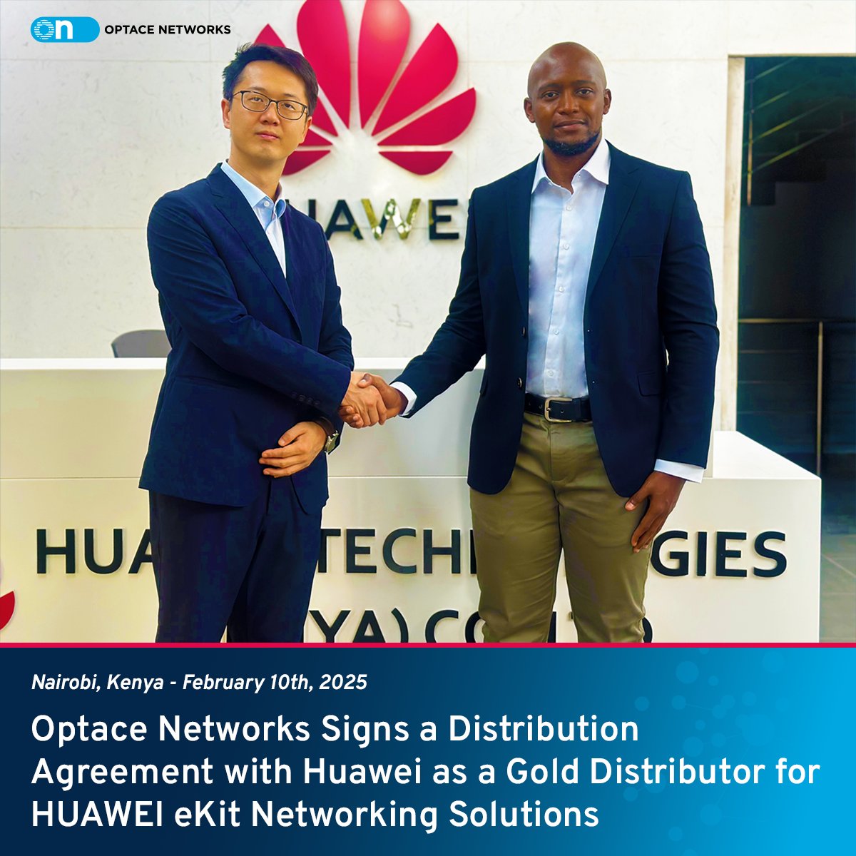 OptaceNetworks's tweet photo. As a Gold Distributor, Optace Networks will oﬀer the complete suite of HUAWEI eKit networking solutions, that encompass switches, WLAP access points, routers, and ﬁrewalls. Learn more: https://t.co/IR64Z5szHl
#OptaceNetworks #Huawei #Africa https://t.co/sfRmLsxuSj