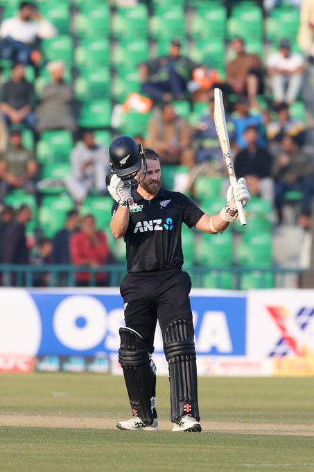 Kane Williamson brings up his 14th ODI century in just 72 balls. 📹 Credits: Twitter/BLACKCAPS